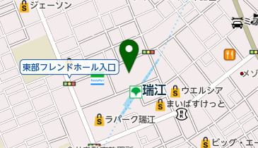 東部フレンドホールの地図画像