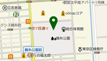 錦糸公園テニスコートの地図画像