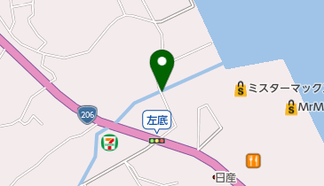 左底橋の地図画像