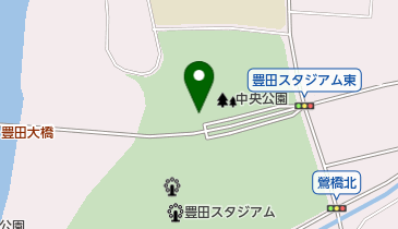 豊田市中央公園の地図画像
