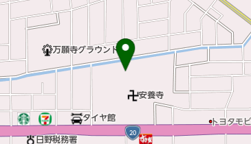 万願寺中央公園の地図画像