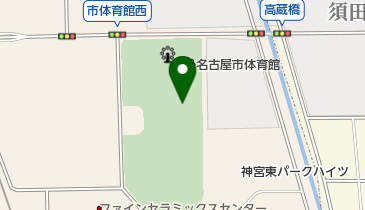 神宮東公園テニスコートの地図画像