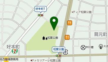 松葉公園テニスコートの地図画像