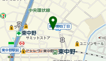 中野区高齢者会館 東中野いこいの家の地図画像