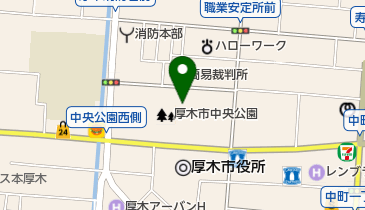 厚木中央公園の地図画像