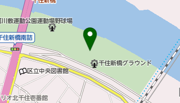 虹の広場(荒川河川敷)の地図画像