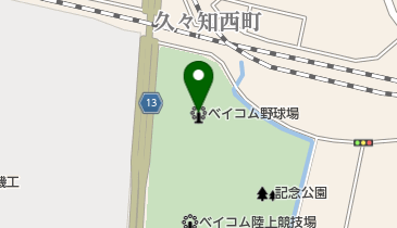 ベイコム野球場(尼崎市記念公園野球場)の地図画像