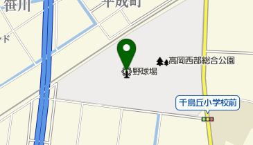高岡西部総合公園野球場(ボールパーク高岡)の地図画像