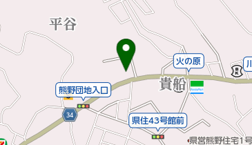 熊野町観光案内所「筆の駅」の地図画像