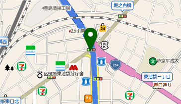 池袋六ツ又陸橋の地図画像