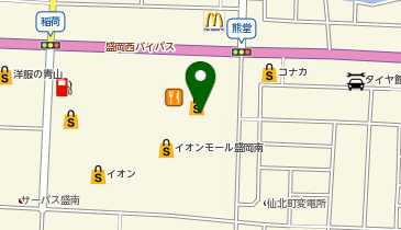 イオンモール盛岡南内郵便局の地図画像