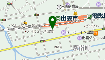 出雲駅前温泉らんぷの湯の地図画像