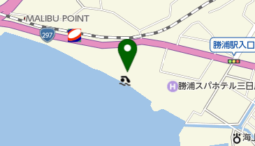 勝浦中央海水浴場の地図画像