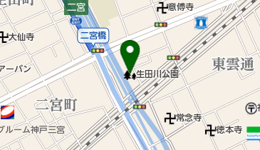 生田川公園の地図画像