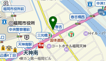 なぎの木 西中洲本店の地図画像