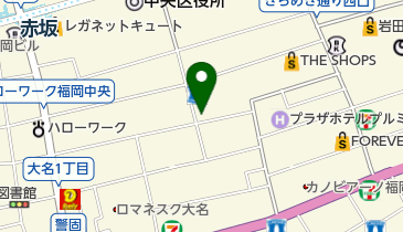 博多もつ鍋前田屋 大名店の地図画像