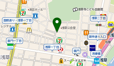 てぬぐい専門店 かまわぬ 浅草店の地図画像