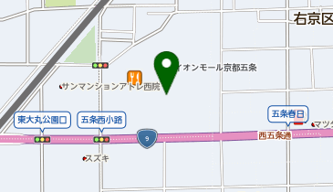 イオンモール京都五条の地図画像