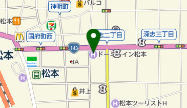 天然温泉 梓の湯 ドーミーイン松本の地図画像