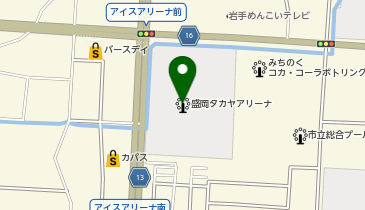 盛岡市総合アリーナ(盛岡タカヤアリーナ)の地図画像