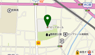 池田市民文化会館(アゼリアホール)の地図画像