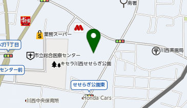 キセラ川西プラザ キセラホールの地図画像