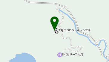 大月エコロジーキャンプ場の地図画像