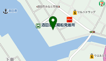 酒田魚市場の地図画像