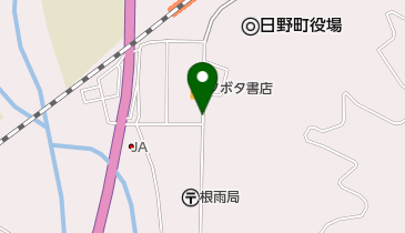 根雨の町並みの地図画像