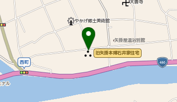 旧矢掛本陣石井家の地図画像