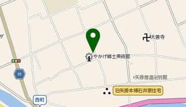 やかげ郷土美術館の地図画像