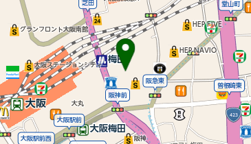 豆狸 阪急うめだ本店の地図画像