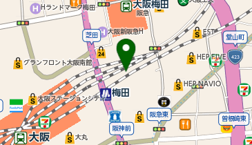 釜たけうどんの地図画像