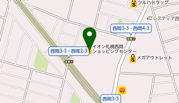 イオン東札幌店の地図画像