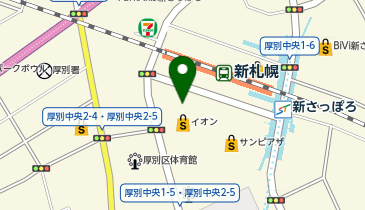 イオン札幌平岡店の地図画像