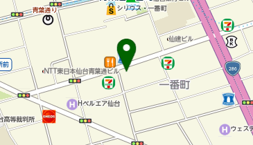 イオン仙台一番町店の地図画像