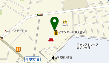 イオン東久留米店の地図画像