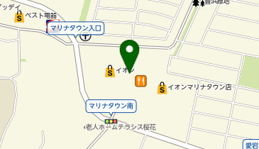 イオンマリナタウン店の地図画像