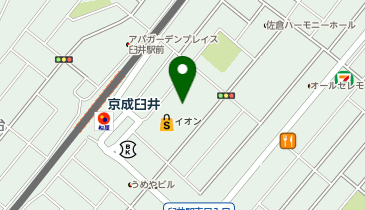 イオン臼井店の地図画像