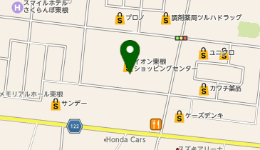 イオン東根店の地図画像