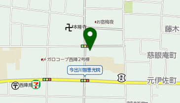 イオンスタイル西陣小町の地図画像