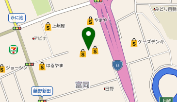 イオン上越店の地図画像