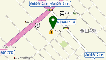 イオン旭川永山店の地図画像