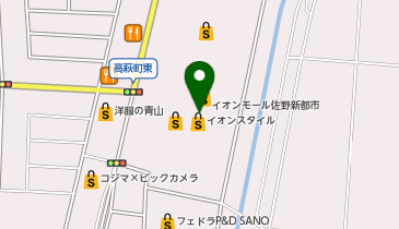 イオンスタイル佐野新都市の地図画像