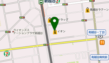 イオン南越谷店の地図画像