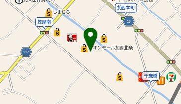 イオン加西北条店の地図画像