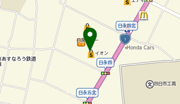 イオン日永店の地図画像