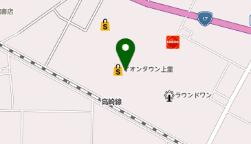 イオンタウン上里の地図画像