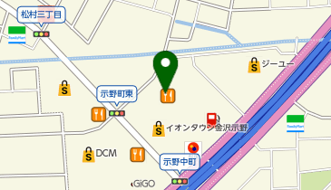 イオンタウン金沢示野の地図画像