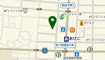 イオンタウンあびこ駅前の地図画像
